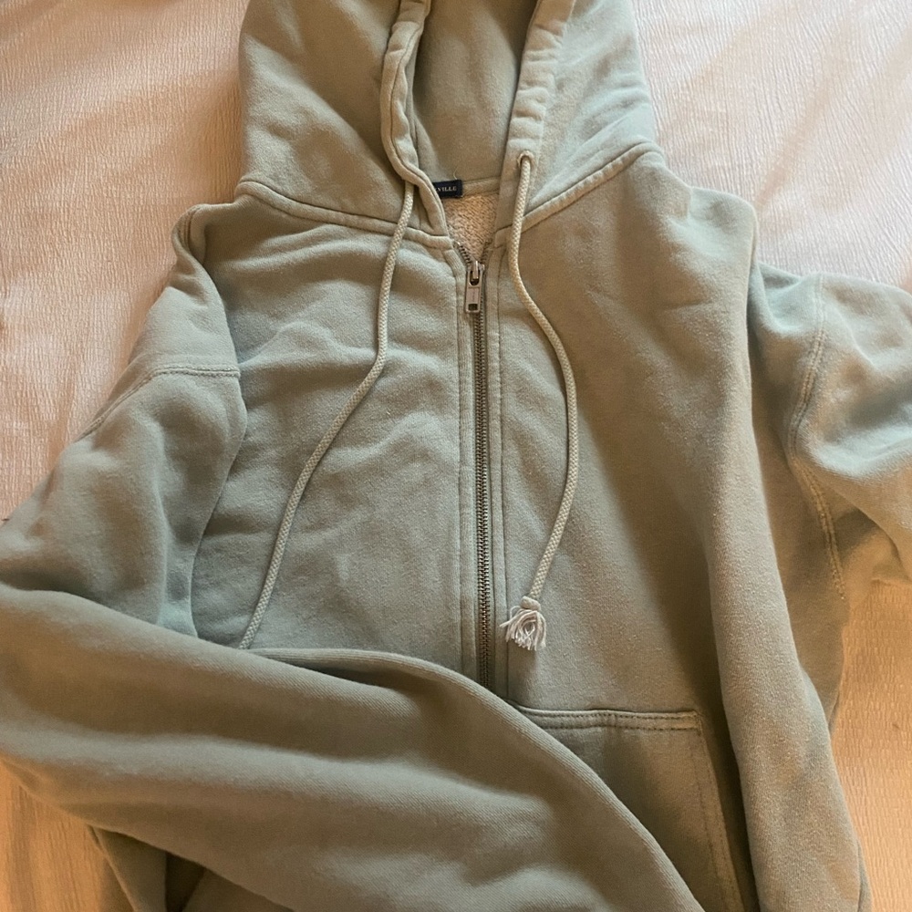 green brandy melville zip up